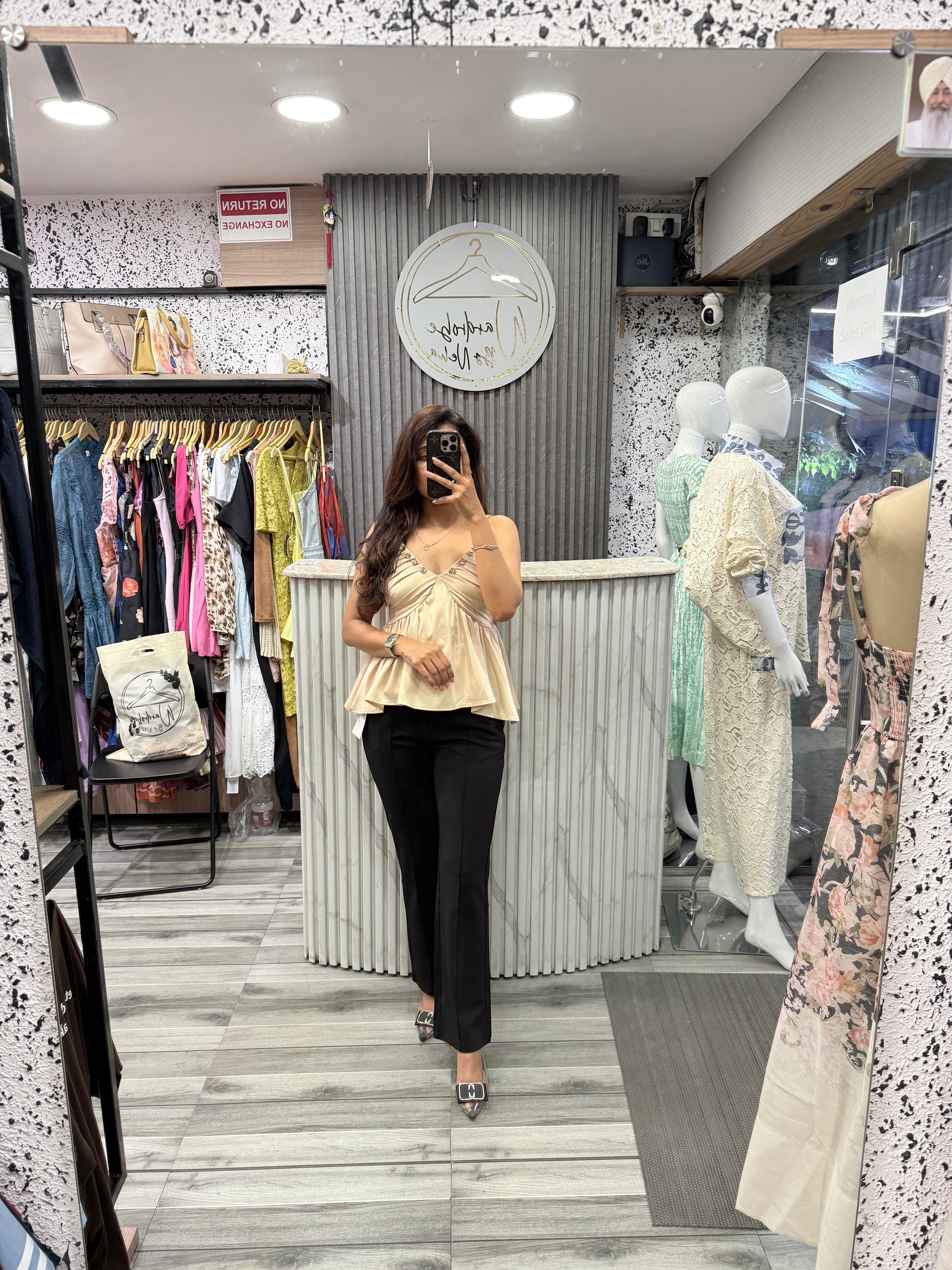 Noor Off-White Chic Top