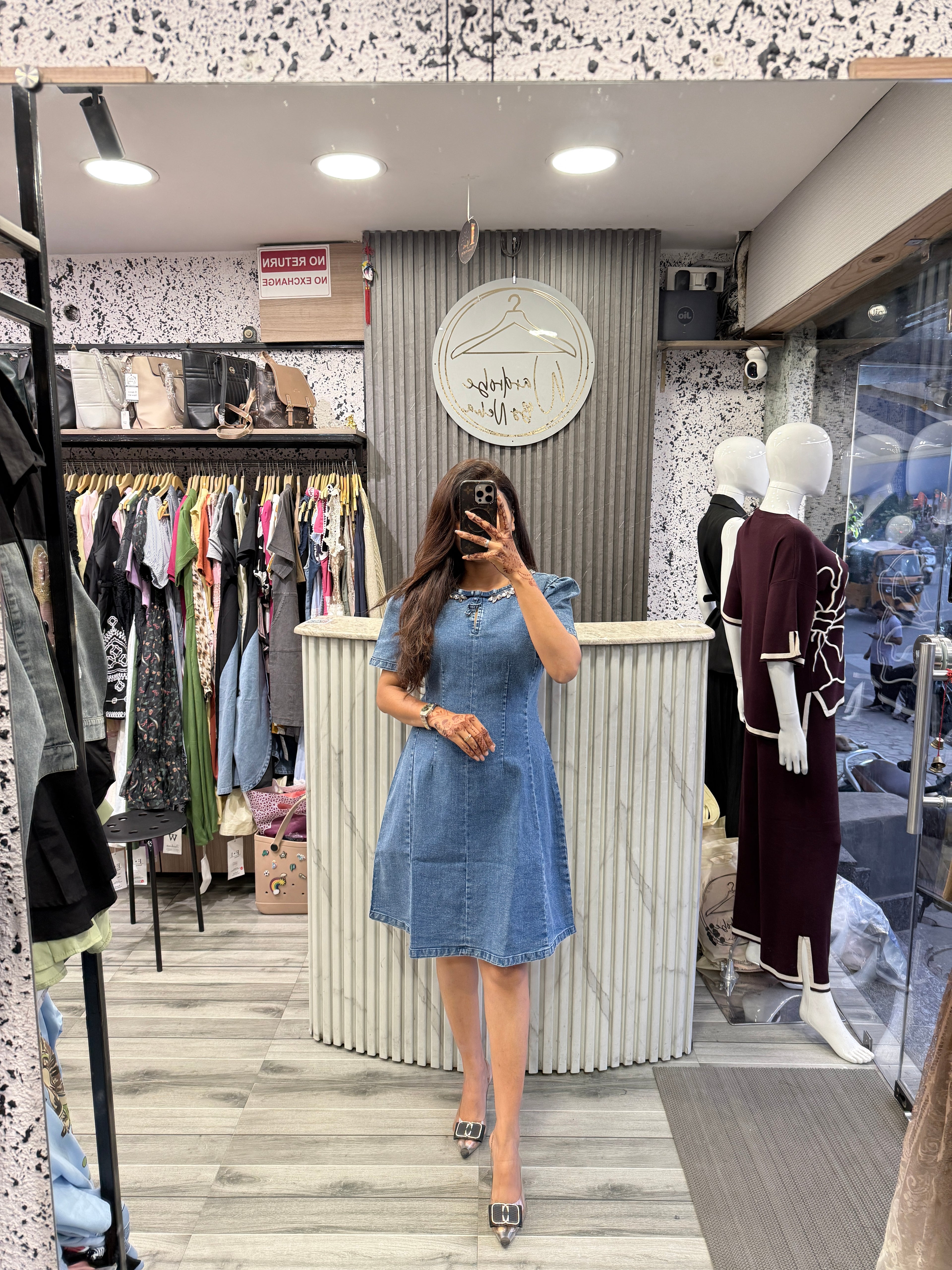 Classic Denim A-Line Dress