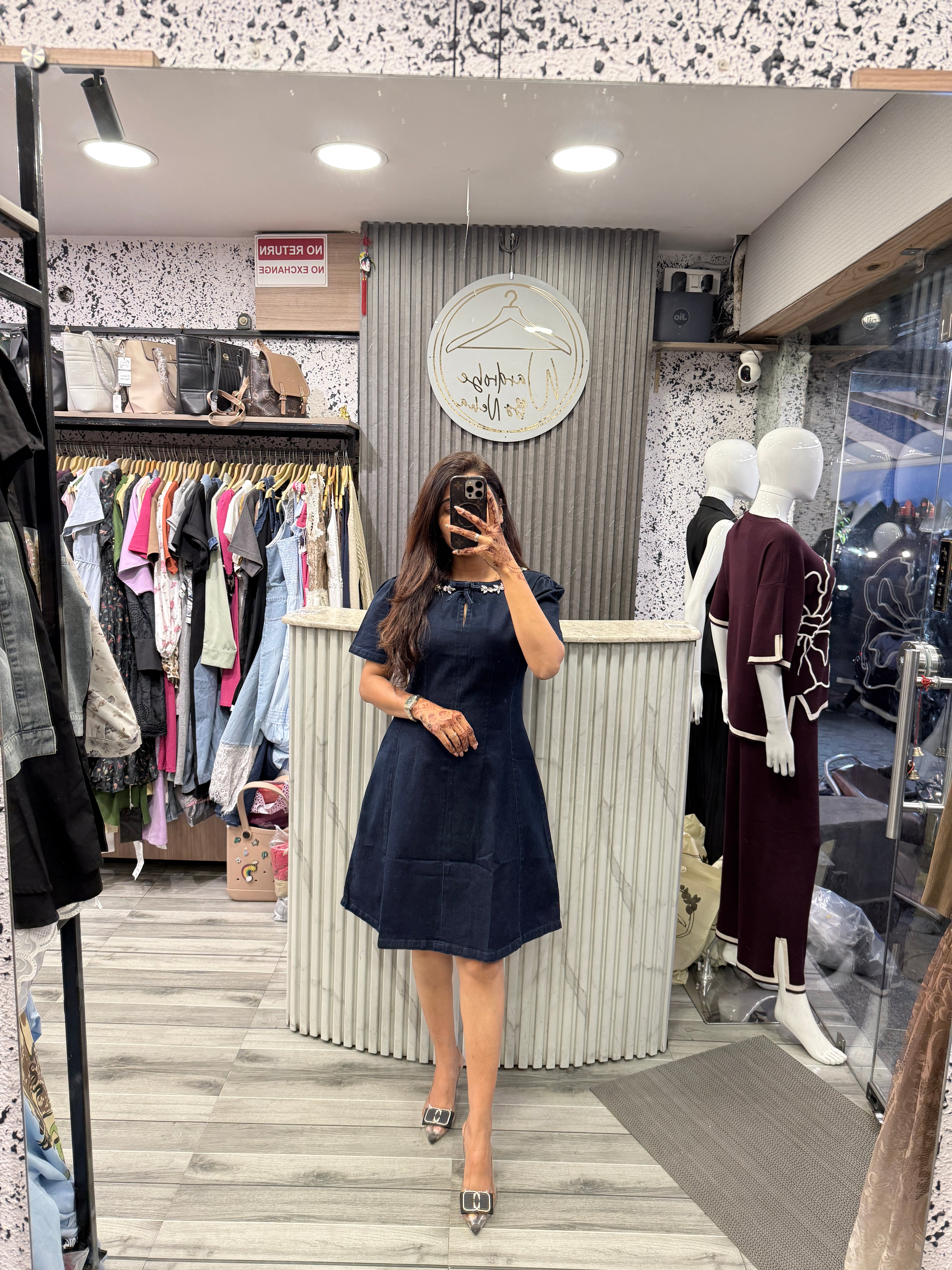 Classic Denim A-Line Dress