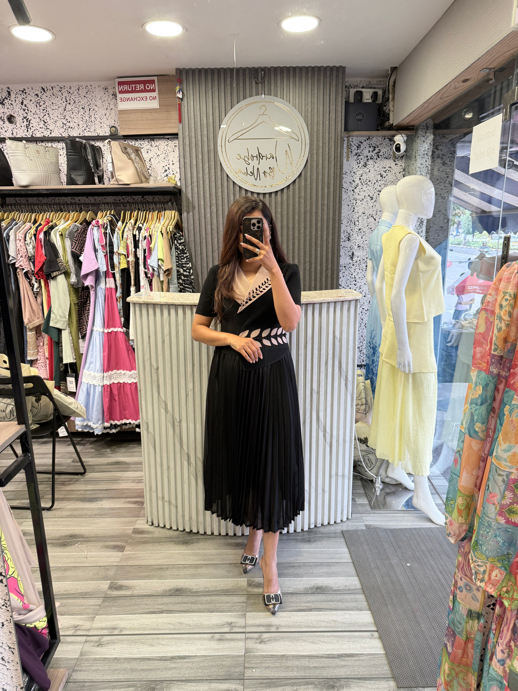 Bamboo Fabric Black Dress