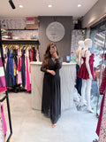 Imported Embellished Drape Maxi Dress