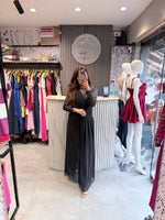 Imported Embellished Drape Maxi Dress