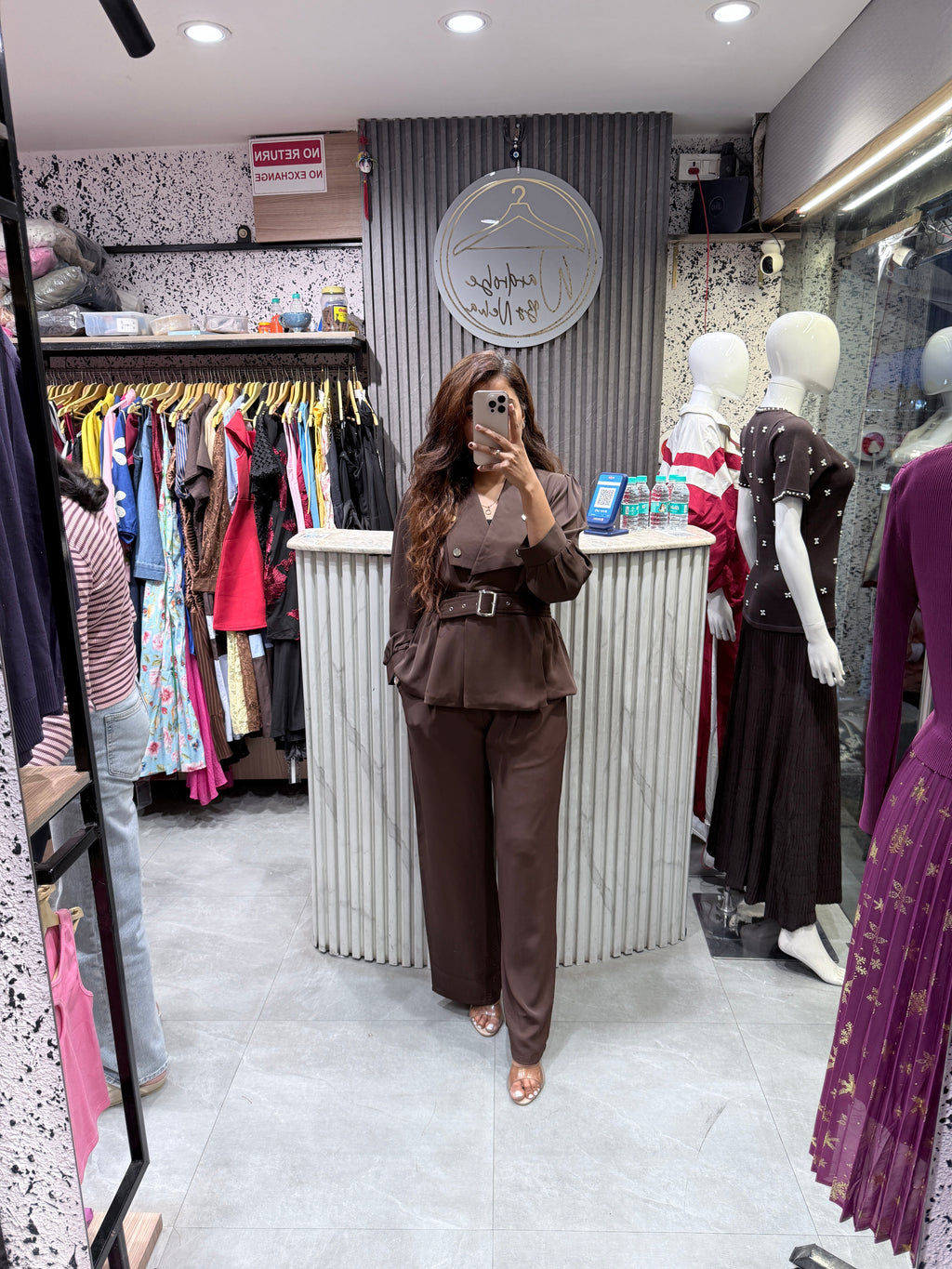 Imported Belted Peplum Co-Ord Set