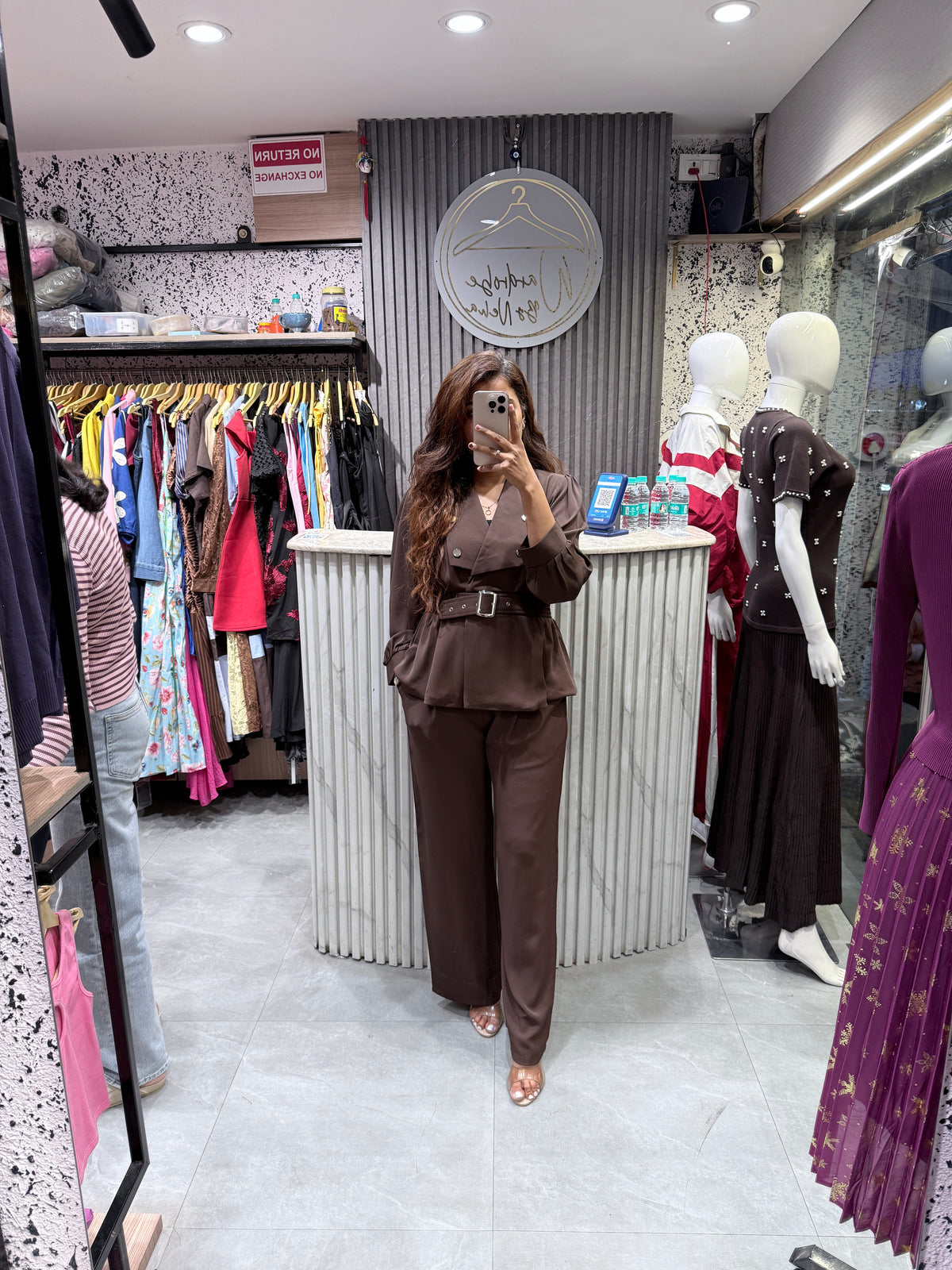 Imported Belted Peplum Co-Ord Set