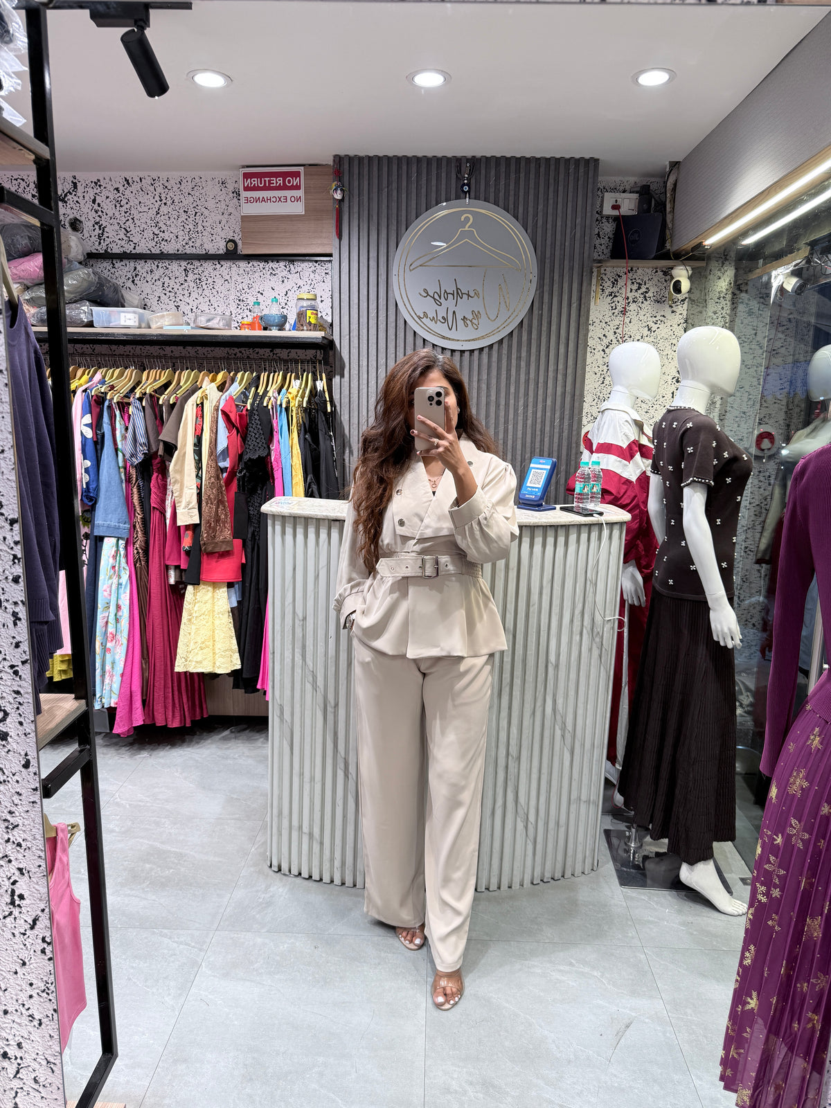 Imported Belted Peplum Co-Ord Set