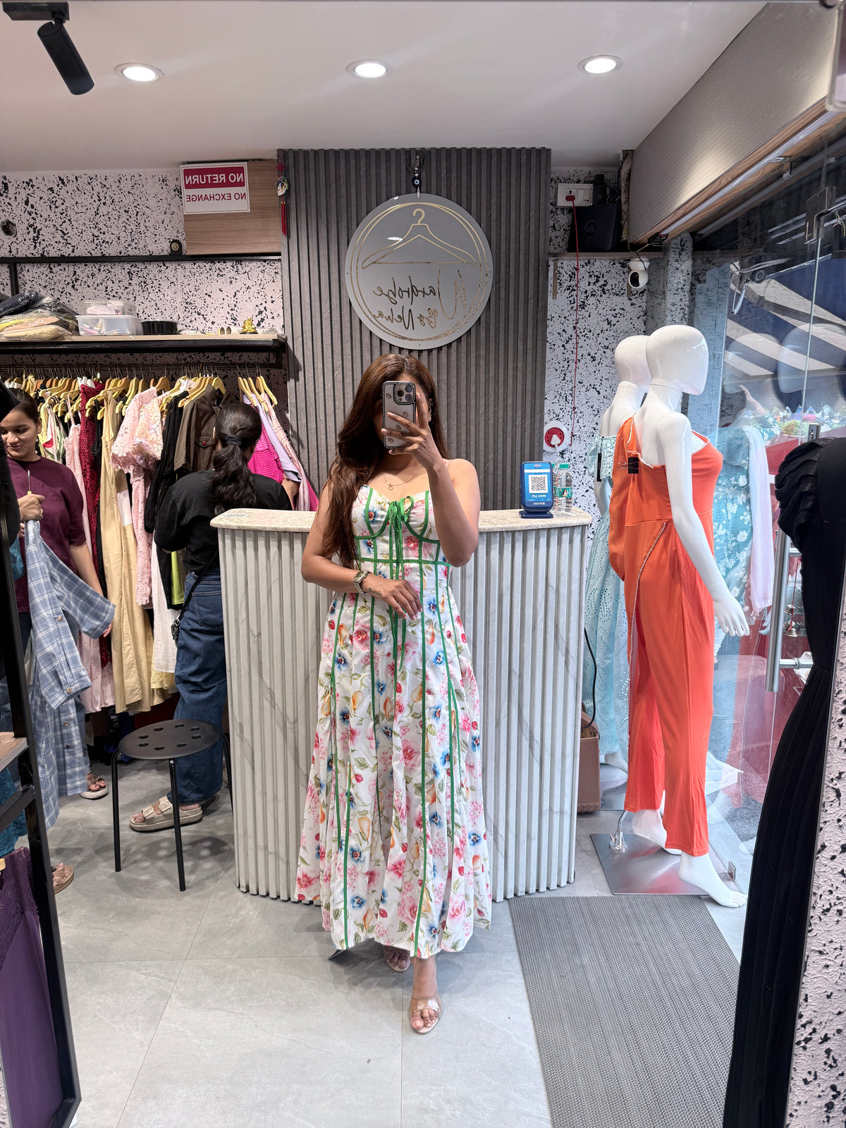 Floral Corset Bodice Maxi Dress