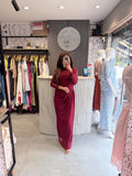 Crystal Mock-Neck Maxi Dress