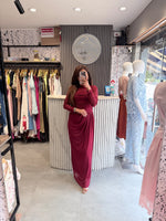 Crystal Mock-Neck Maxi Dress
