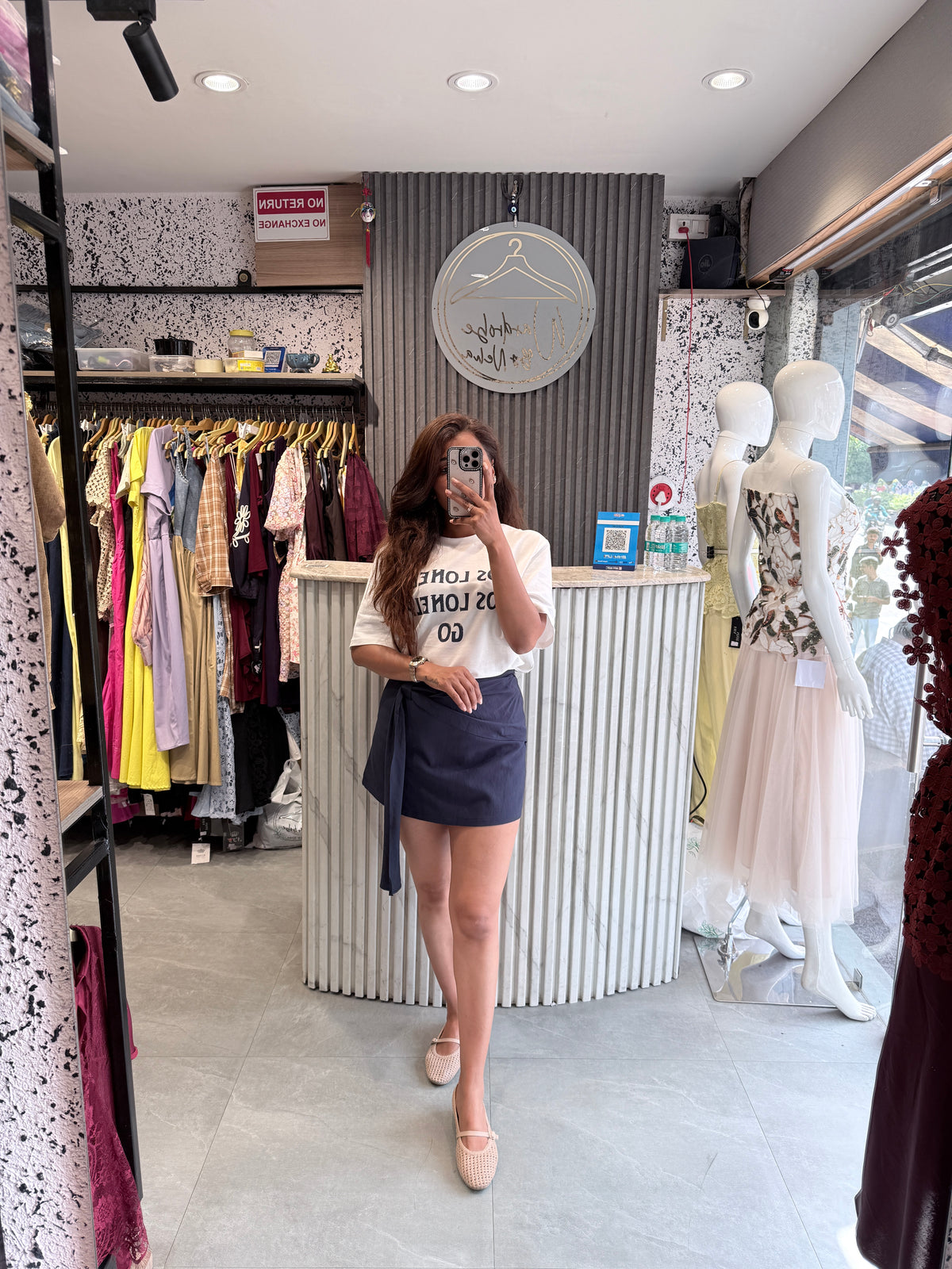 Wrap Mini Skirt with Side Tie Drape