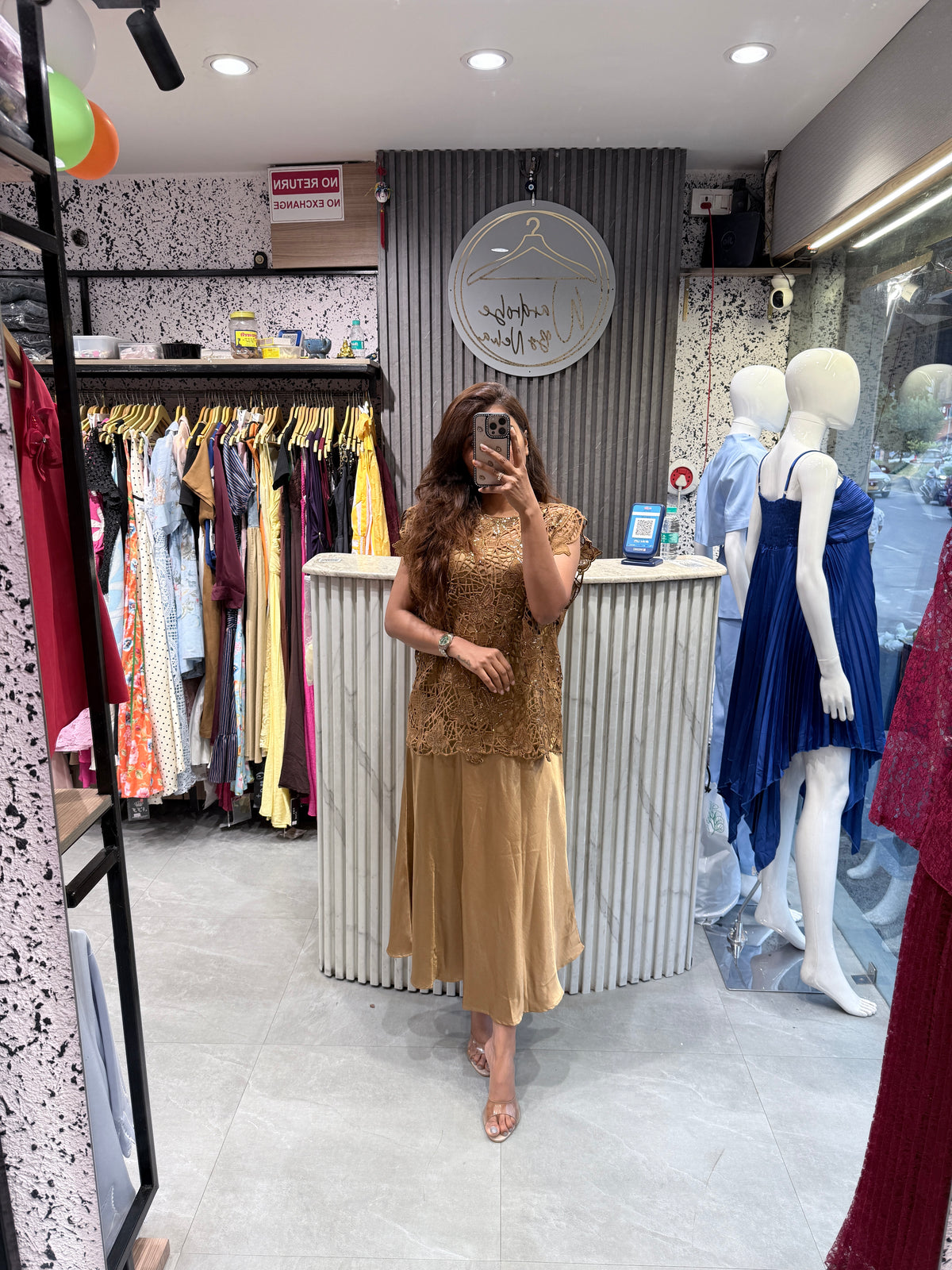 Butterfly Lace Satin Co-ord Set