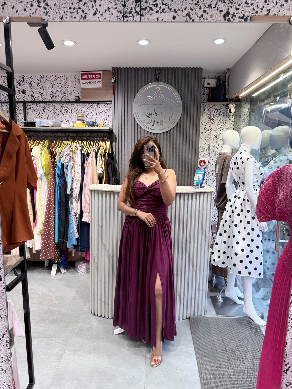 Twist Knot Bust Cutout Maxi Dress