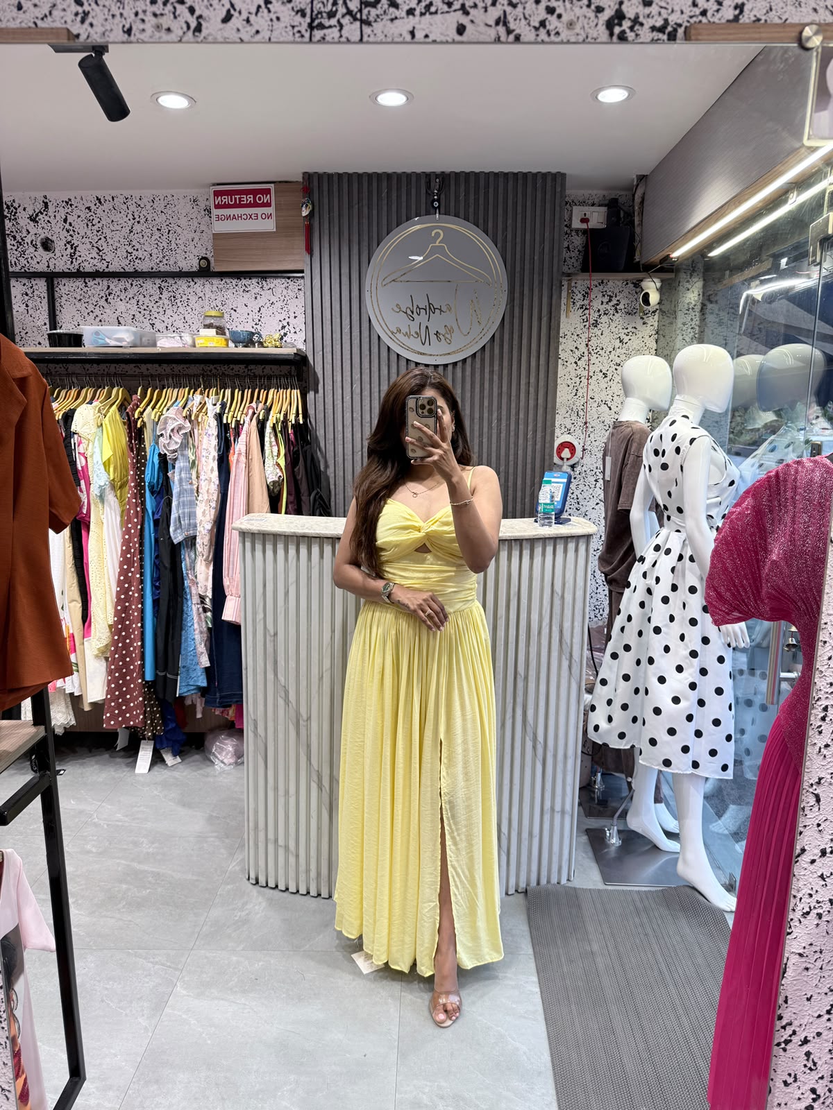 Twist Knot Bust Cutout Maxi Dress